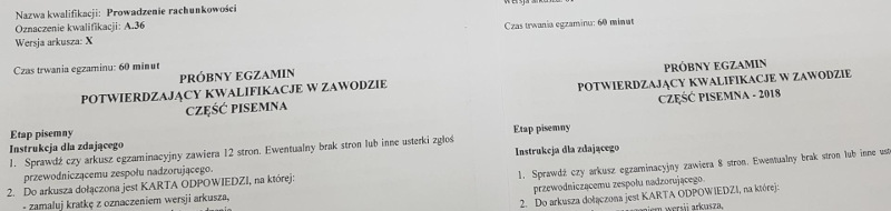 Próbne egzaminy zawodowców