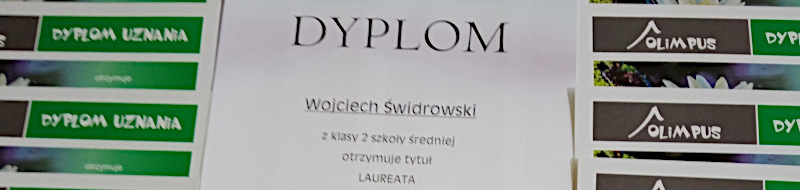 Sukces Wojtka Świdrowskiego w Ogólnopolskiej Olimpiadzie Geograficznej